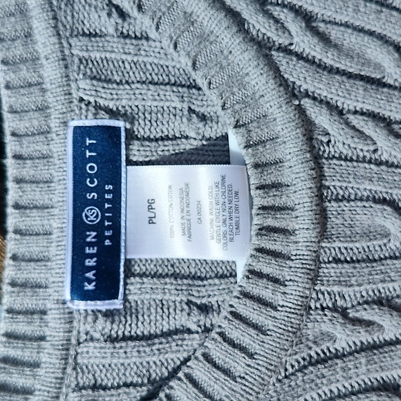 ⭐️Karen Scott Grey Cable Knit Sweater - Picture 5 of 7